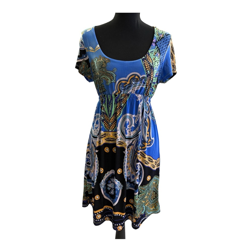 5th & Love Vibrant Blue and Black Dress